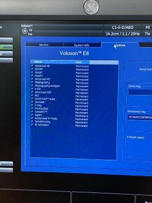 دستگاه سونوگرافی GE برند E8دست دو/مدینیوم