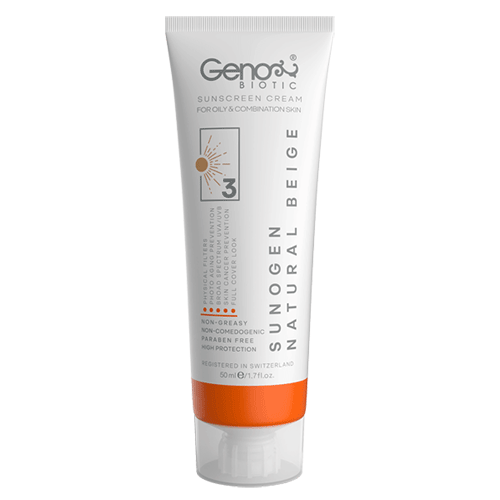 کرم ضدآفتاب سانوژن (مناسب پوست های چرب و مختلط)-بژ طبیعی Natural Beige ژنوبایوتیک