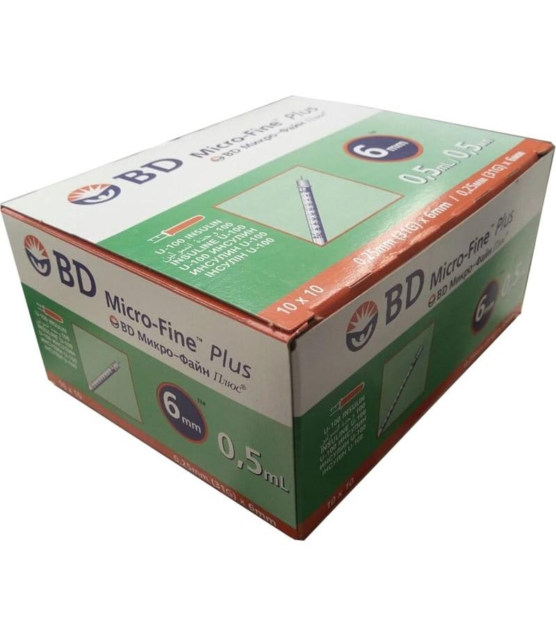 سرنگ انسولین نیم میلیلیتر BD