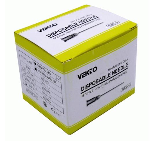 سر سوزن گیج ۱۹ زرد کمرنگ Vekto