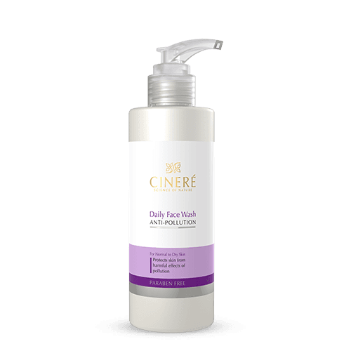 ژل شستشوی صورت مرطوب کننده و ضد آلودگی هوا سینره مخصوص پوست های معمولی تا خشک
