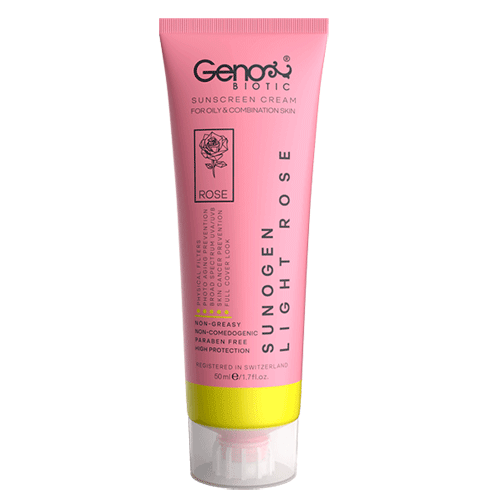 کرم ضدآفتاب سانوژن (مناسب پوست های چرب و مختلط)-رز روشن Light Rose ژنوبایوتیک