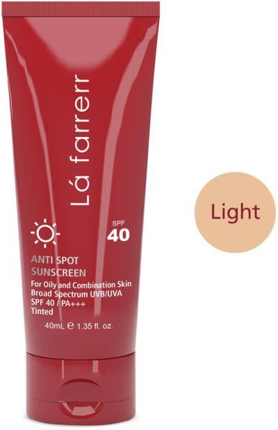 کرم ضد آفتاب و ضد لک رنگی لافارر مدل Oily And Acne-Prone Light حجم 40 میلی لیتر