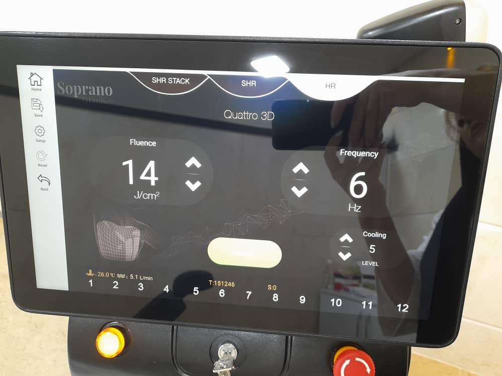 لیزر سوپرانو تیتانیوم آلما 1200 وات برند mtدست دو/مدینیوم