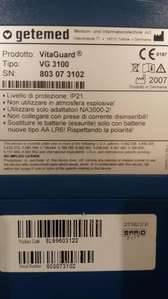 مانیتور علائم حیاتی VitaGuard VG 3100 نو/مدینیوم
