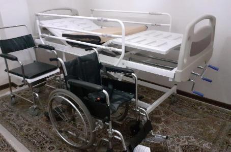 تخت بیمارستانی سه شکن و ویلچردست دو/مدینیوم