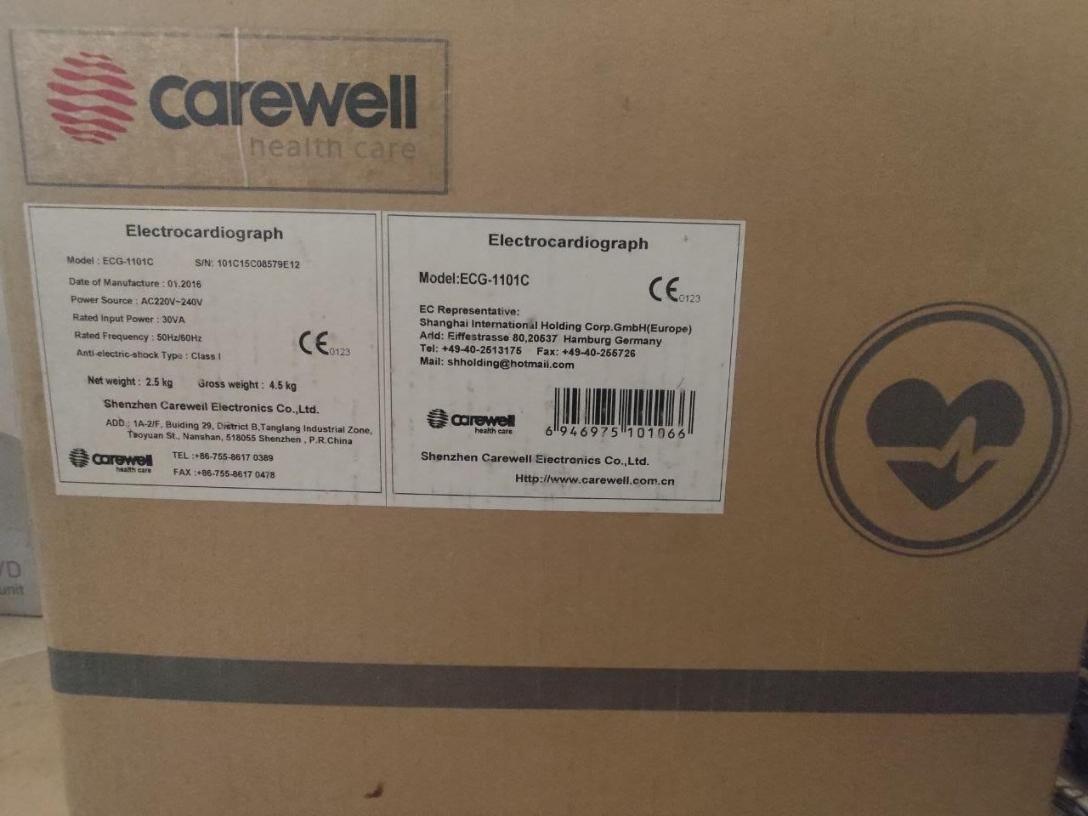 دستگاه نوار قلب Carewell ECG 1101 تک کانالدست دو/مدینیوم