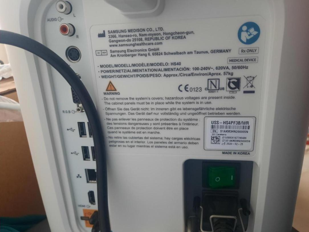 دستگاه سونوگرافی سامسونگ HS40 کاملا نونو/مدینیوم