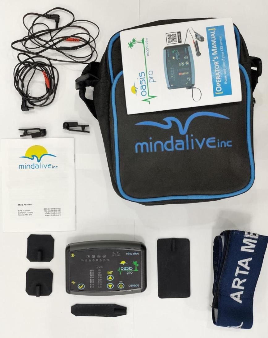 دستگاه tDCS تحریک الکتریکی مغز مدل Oasis Pro محصول کمپانی Mind Alive کانادادست دو/مدینیوم