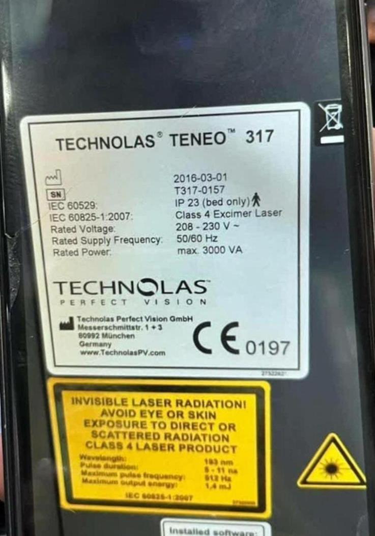 دستگاه لیزر اگزایمر چشم دست دو/مدینیوم