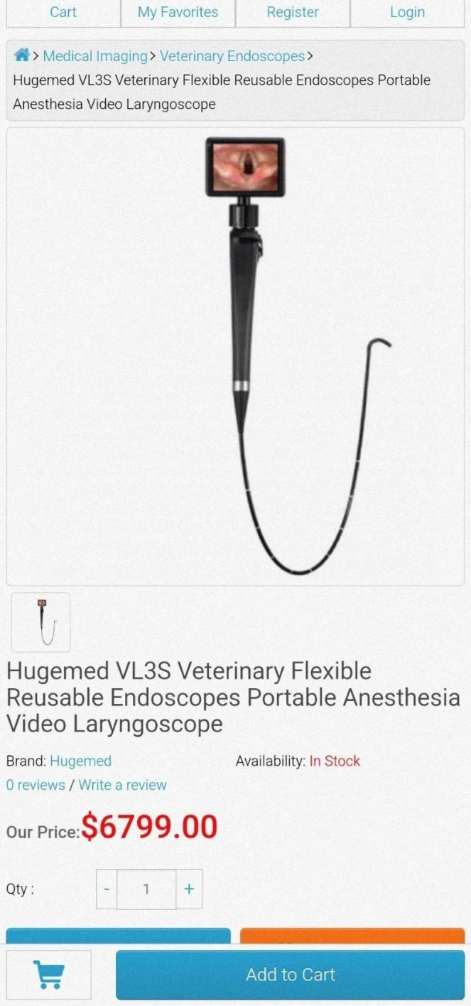 دستگاه آندوسکوپی فیبراپتیک منعطف (FEES)دست دو/مدینیوم