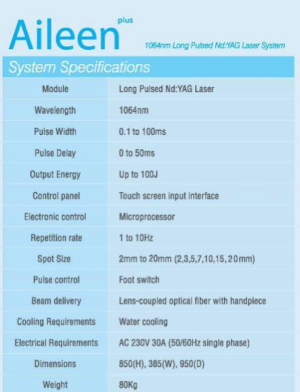 دستگاه لیزر Aileen دست دو/مدینیوم