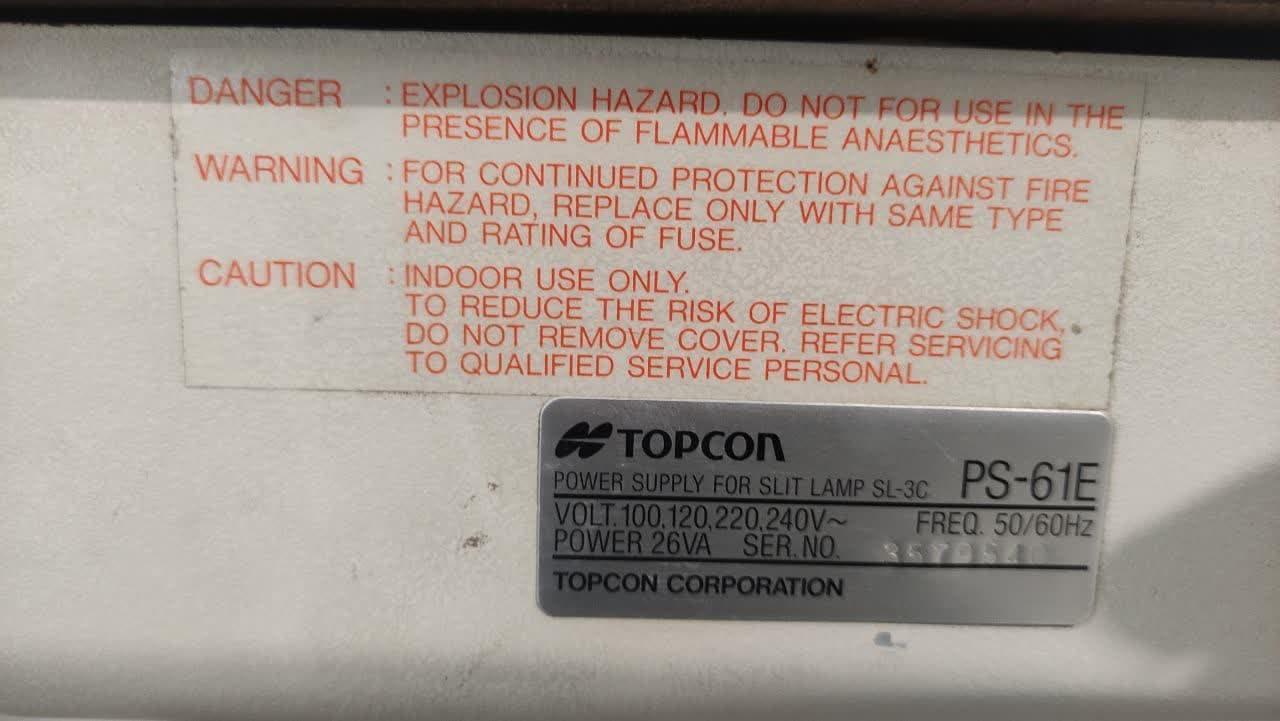 اسلیت لمپ TOPCON-PS-61Eدست دو/مدینیوم