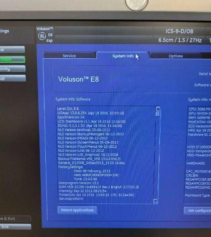 سونوگرافی GE E8 دست دو/مدینیوم